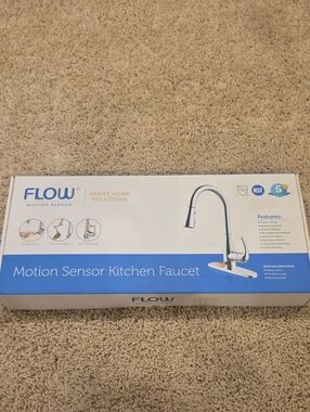 bioBidet Flow Motion Sensor Kitchen Faucet - Brushed Nickel NEW